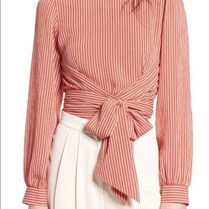 Chriselle x JOA wrap top XS